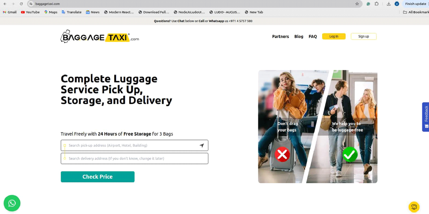 BaggageTaxi Interface 1